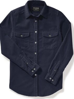 Women's Filson Moleskin Navy Button Up Shirt